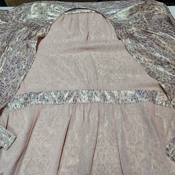 Ramy Brook New York Amalia Plunging Metallic and Silk Cocktail Dress Size 00 - Picture 6 of 15